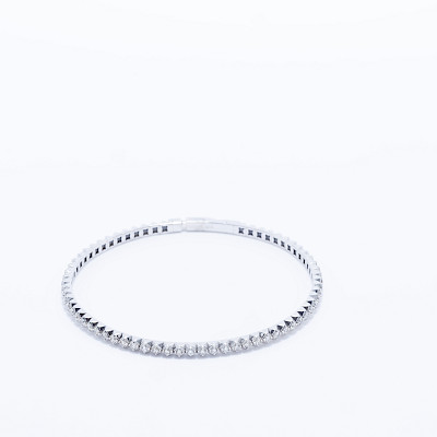 Pulsera tenis oro blanco 18k con 65 brillantes 1.01ct total