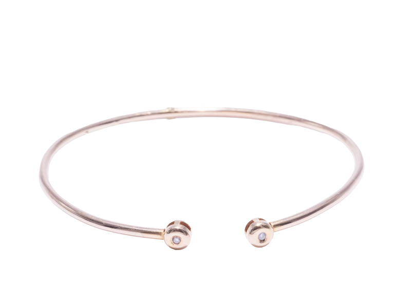 Pulsera oro amarillo 18k brillante 0.04ct