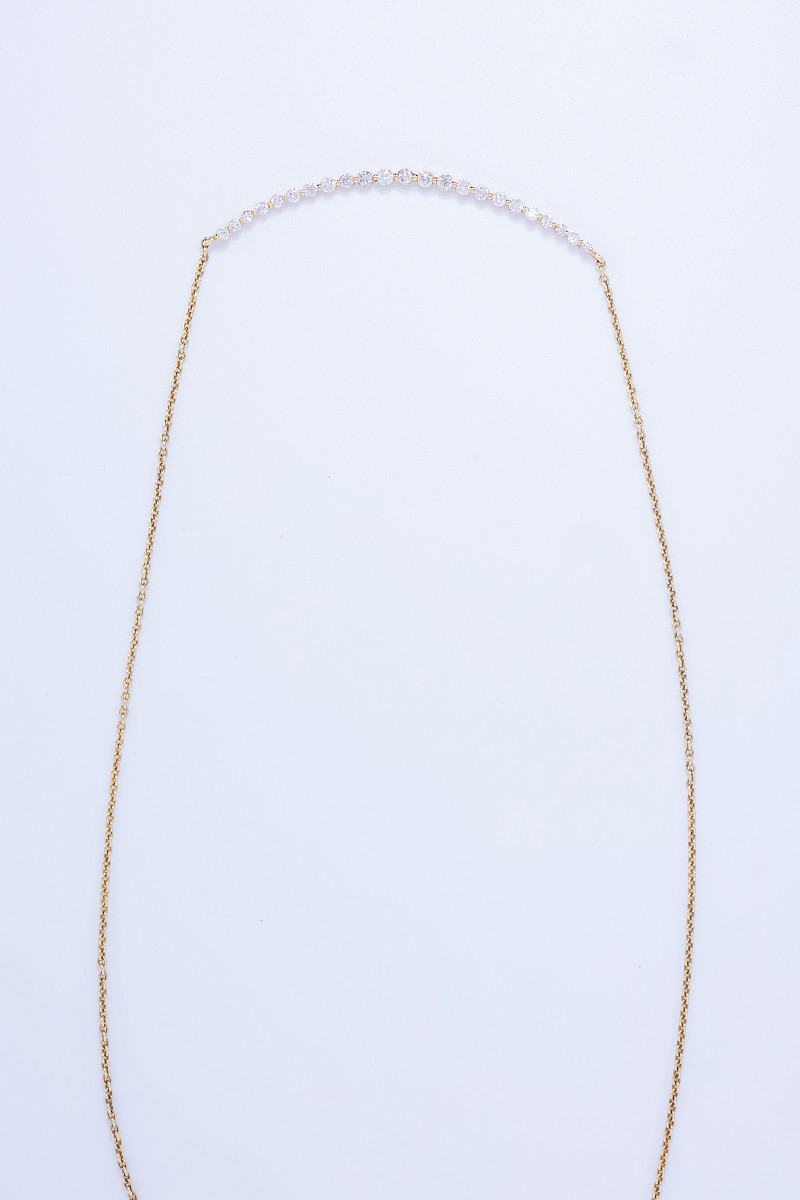 Collar oro amarillo 14k con brillantes