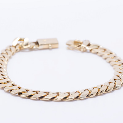 Pulsera cubana 38.20gr oro amarillo 18k